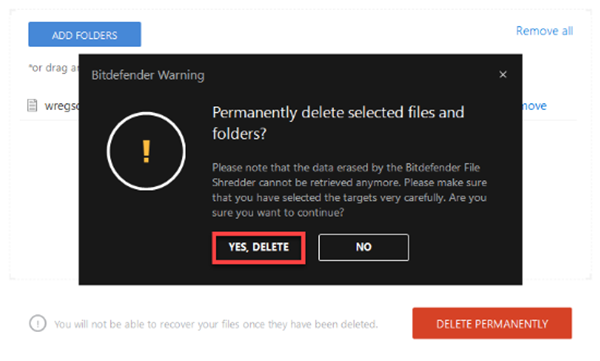 Permanently Delete Files