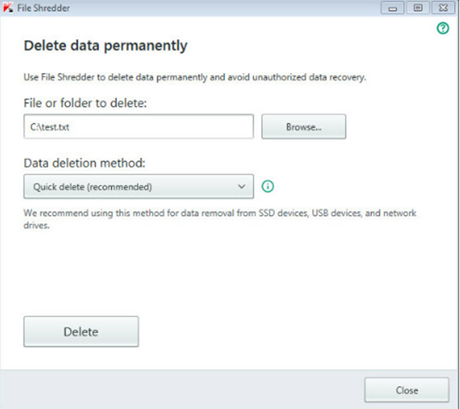 Permanently Delete Files