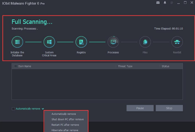 Scanning Process of Malware Fighter 6 Pro